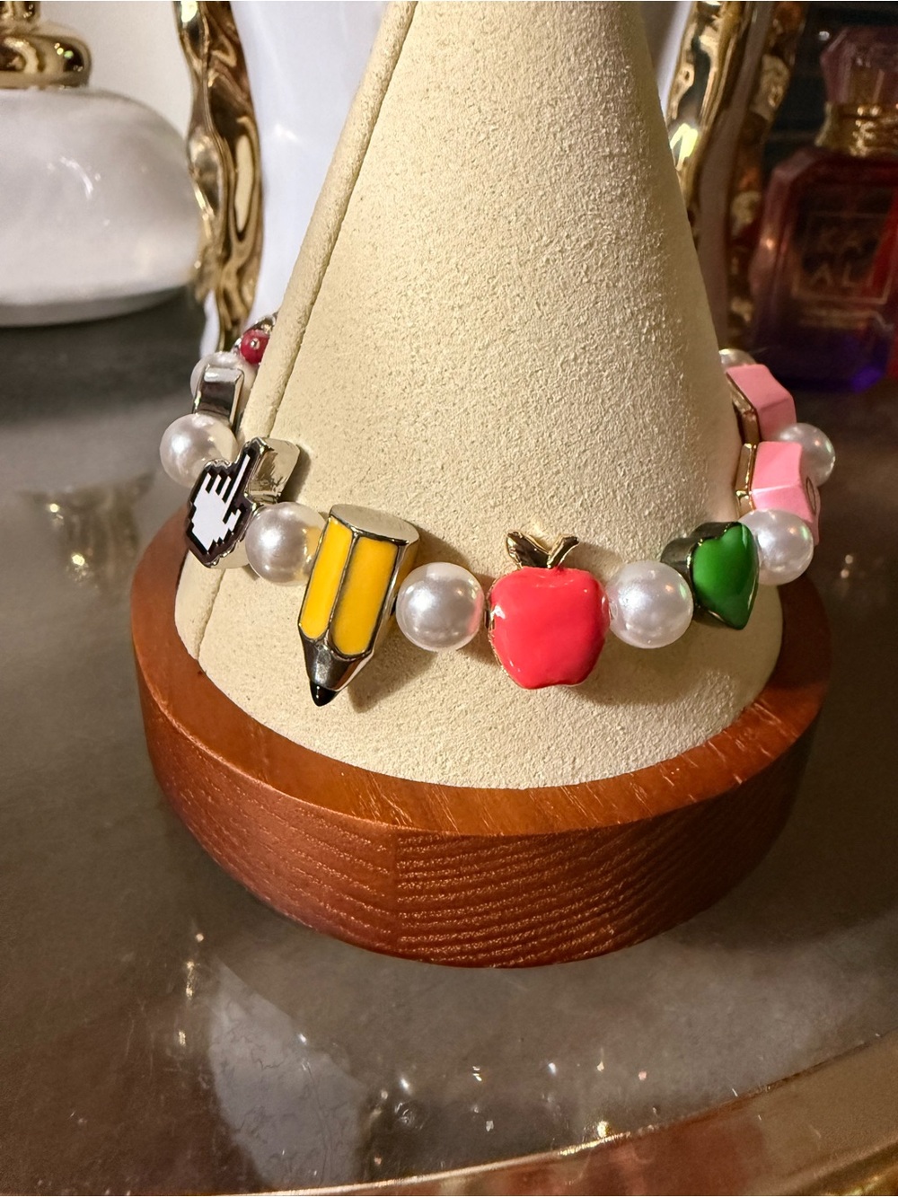 Betsey Johnson School Charm Enamel  Bracelet for Teachers or Aids